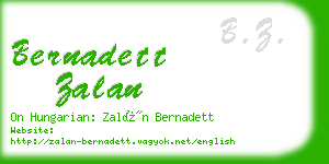 bernadett zalan business card